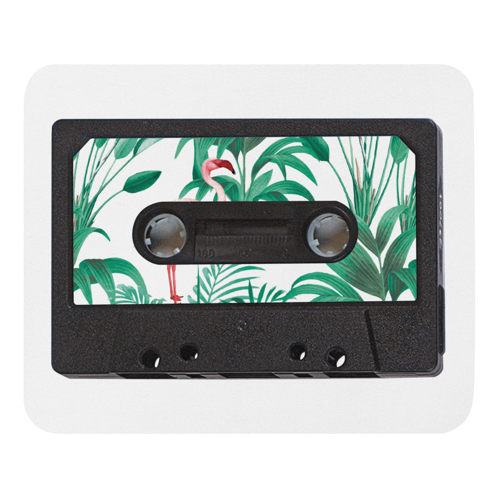 Tropical Flamingo Audio Tape - Mouse pad