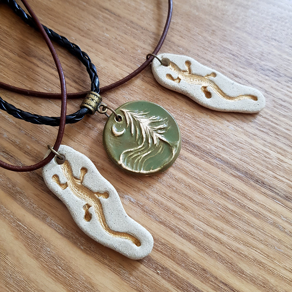 Nature necklace Salamander or Fir tree