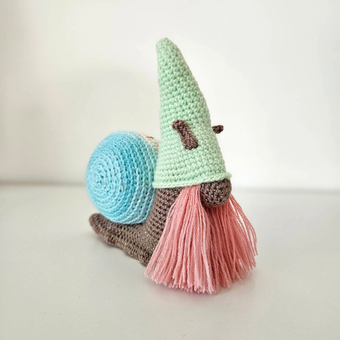 Handcrafted Snail Gnome Nisse | Nordic Christmas Elf | Scandinavian Winter Decor | Danish Hygge Tomte Ornament