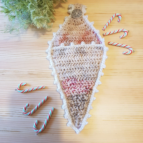 crochet Rustic Xmas bag