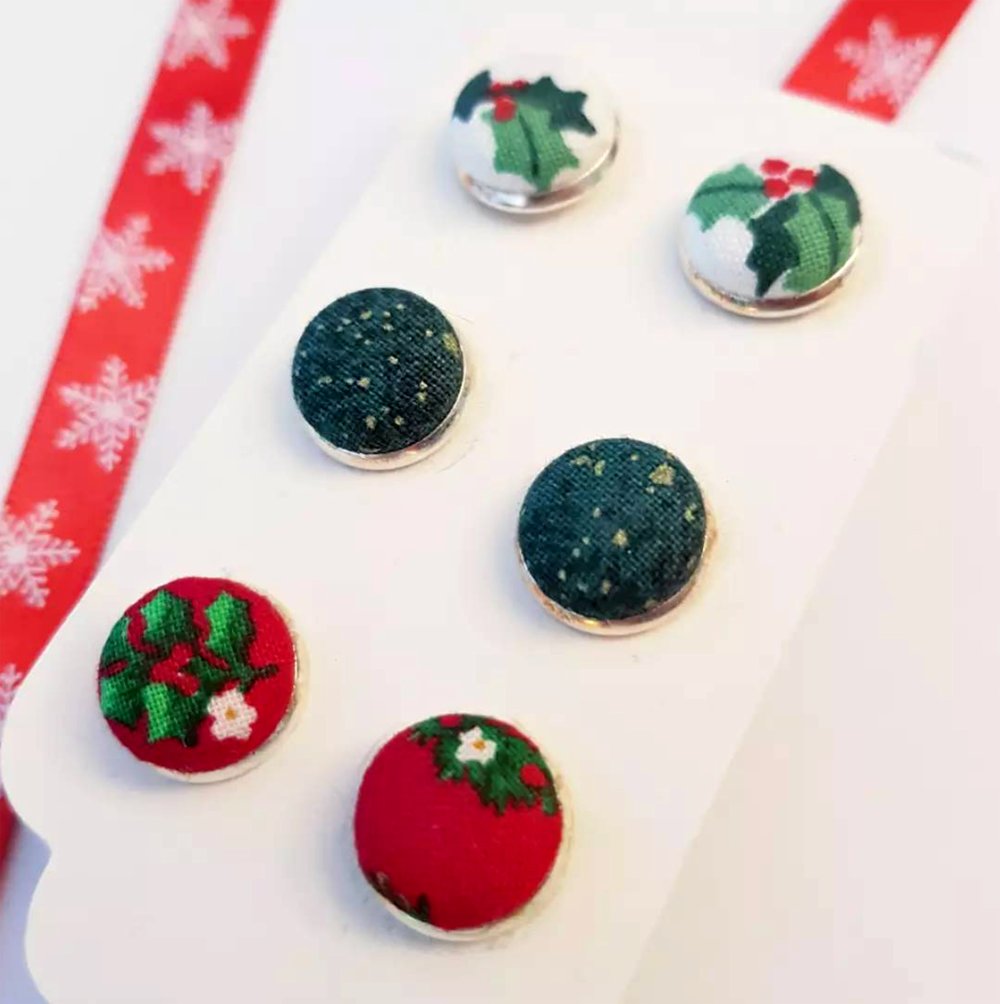 Christmas stud earrings, Cute stocking stuffer