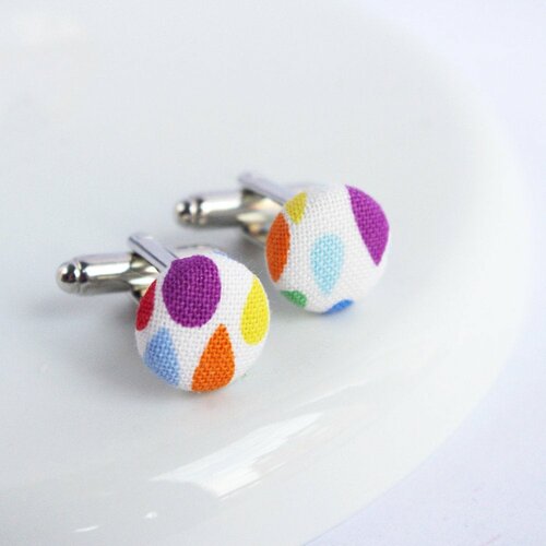 Cufflinks Unique Fabric: Handcrafted Designs with Playful Patterns