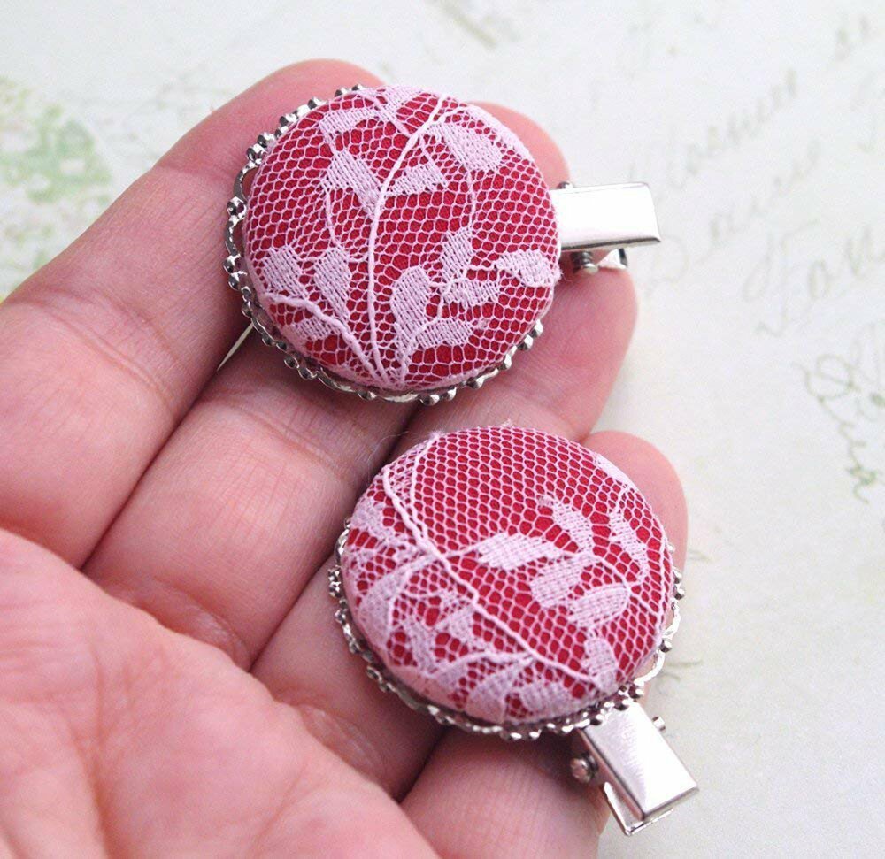 Lace Hair clips and dragonflies hairclip - set of 2 - C o c o F l o w e r