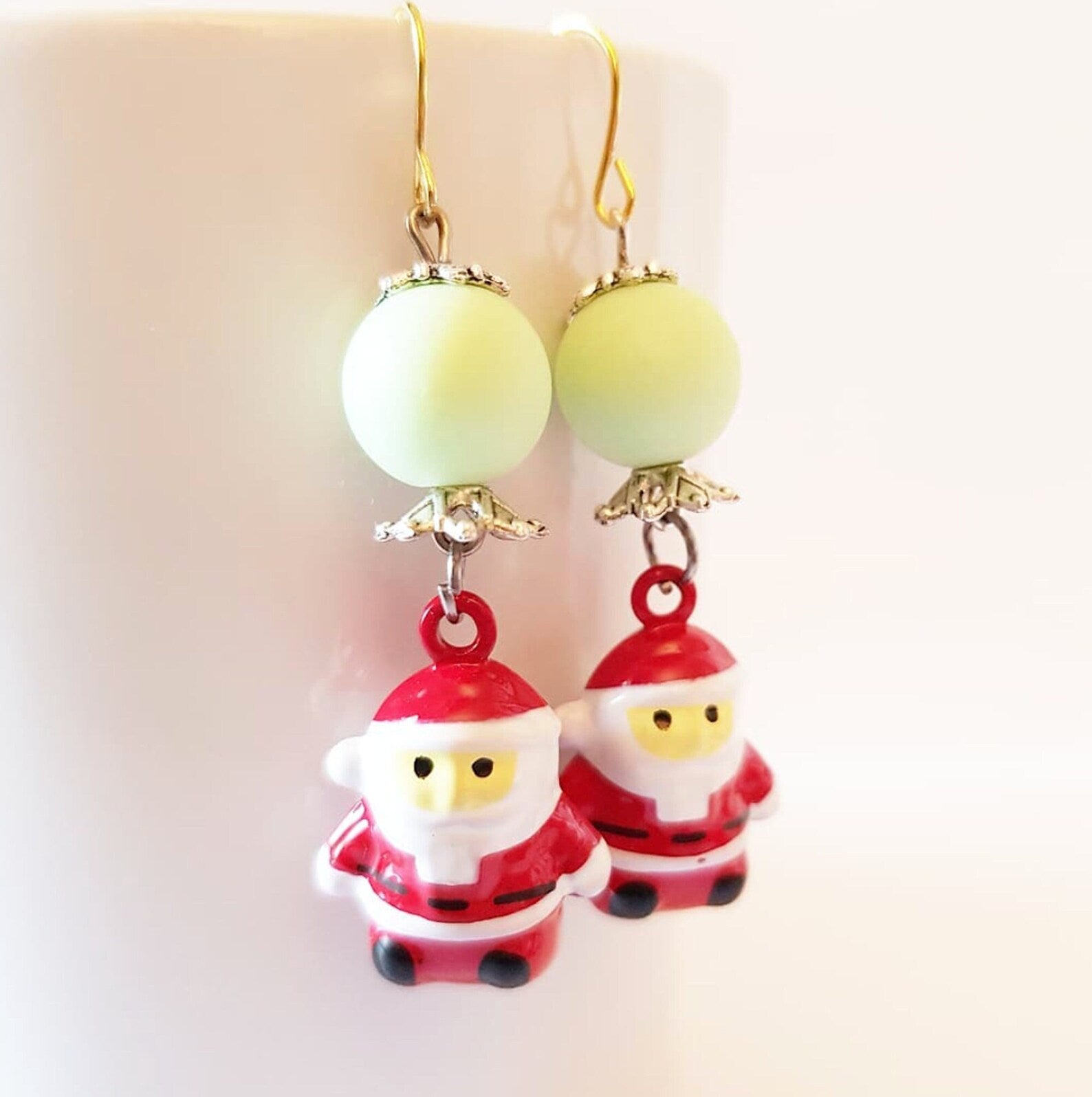 Sleigh bell Santa Claus earrings