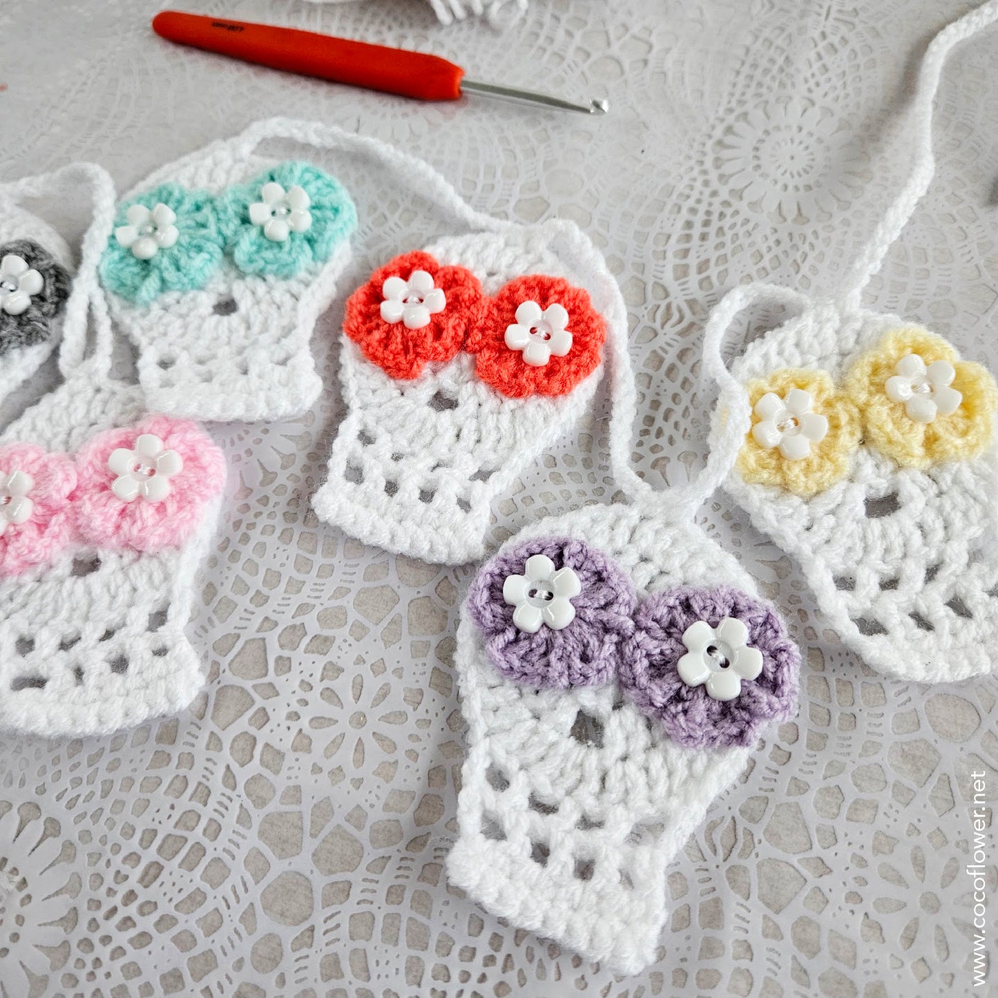 Make a statement with our Sugar Skull Garland, a handmade crochet creation that exudes rock chic charm.