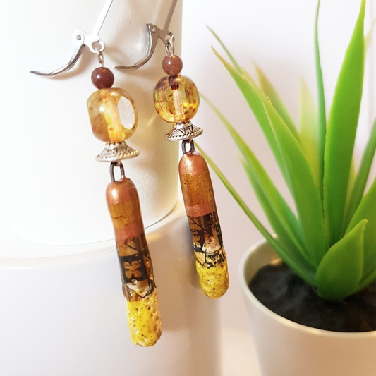 "Boho Earrings - Each Pair is One-of-a-Kind Artisan Craftsmanship"
