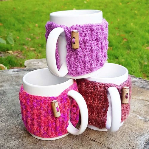 Cozy Mug - Handmade Crochet Cover - Coffee Tea decoration - Kitchen decor