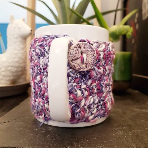 Mug Cozy - Handmade Crochet Cover - Coffee Tea decoration - Kitchen decor