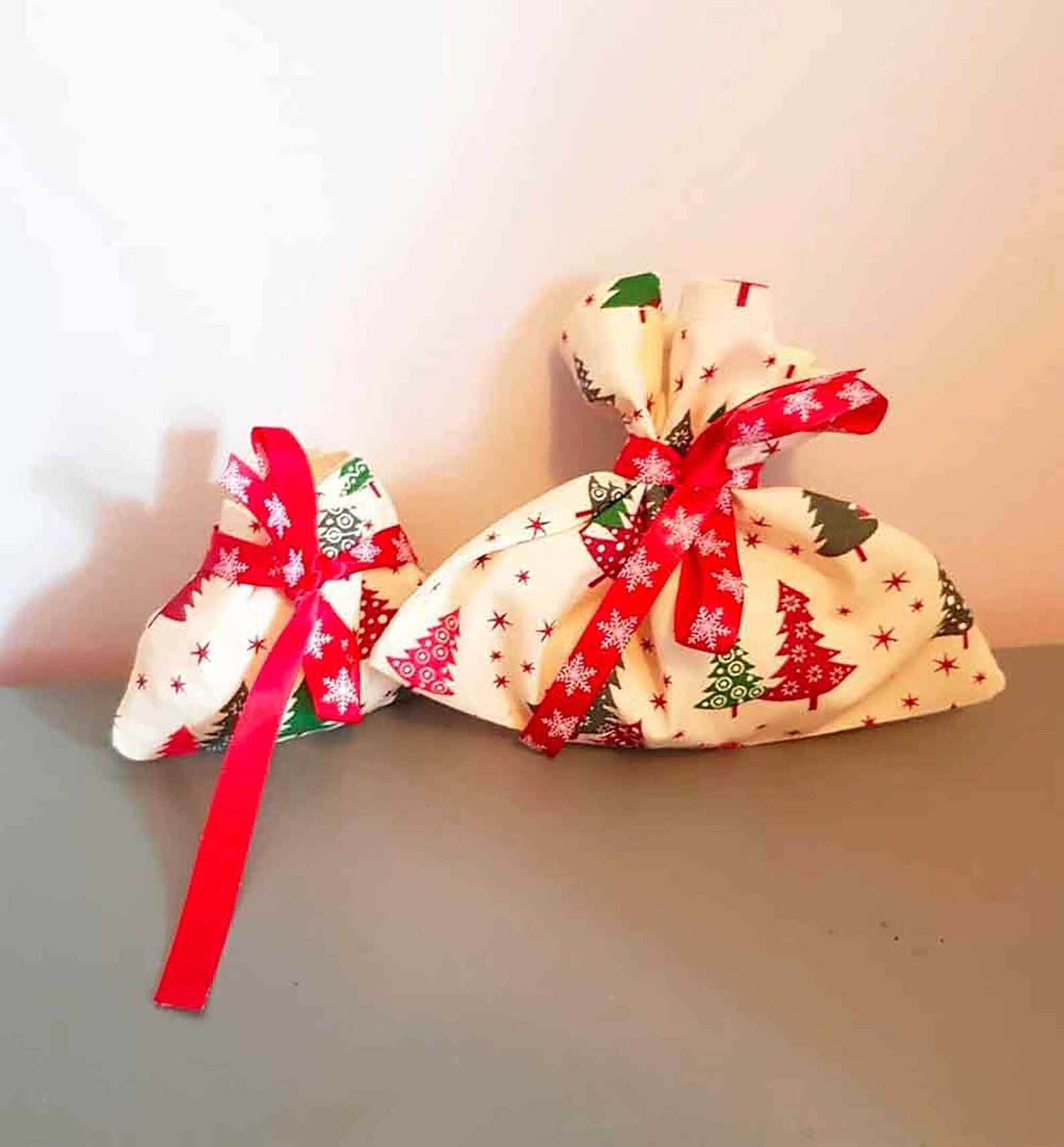 Eco Friendly Christmas Zero Waste Gift bag x2 - C o c o F l o w e r